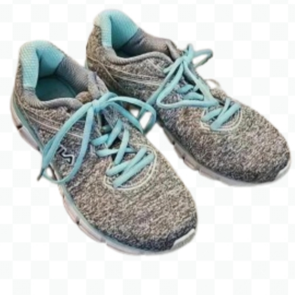 Fila Coolmax Gray/Teal Running Shoes Sz 7.5